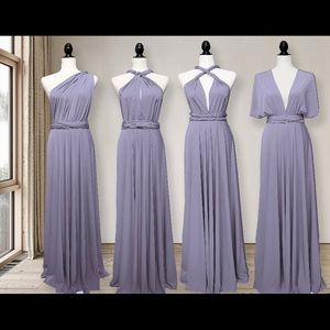 Lilac Grey Bridesmaid Infinity Dress
